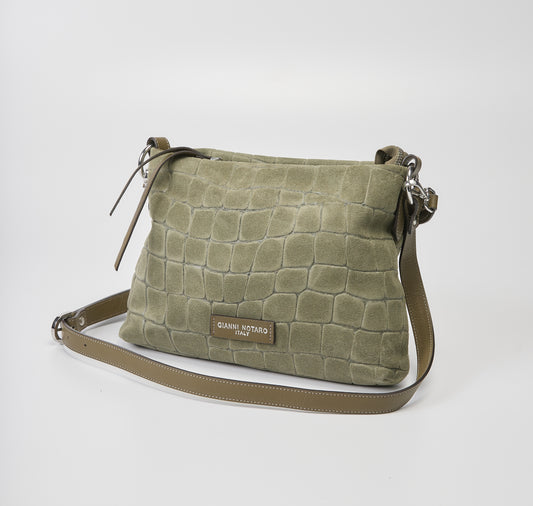 Gianni Notaro Verde Suede Tote