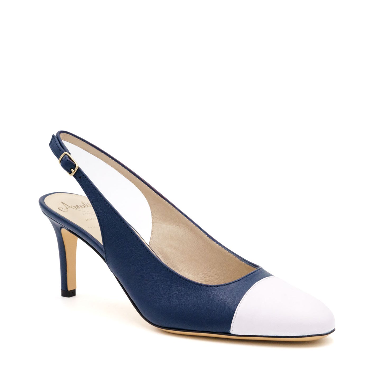 Lauretta Cap Toe N Navy/White Parm