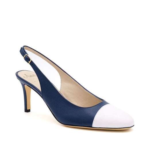Lauretta Cap Toe N Navy/White Parm