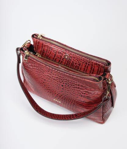 Ripani Grape Crocco Print Tote