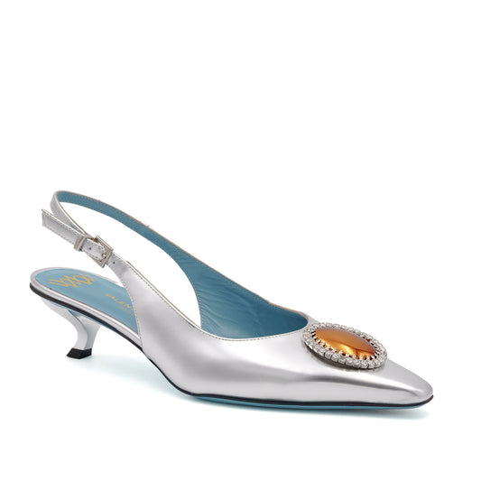 Veronika  Low Heel Sling Pump