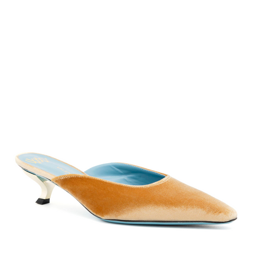 Violet Comma Heel Mule