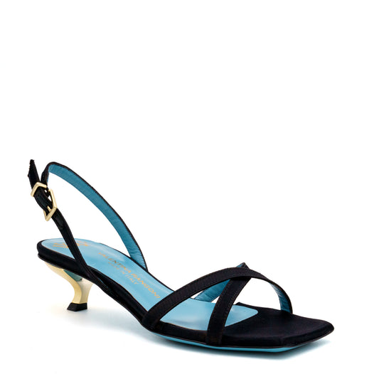 Vulcano Halter Satin Sandal