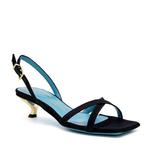Vulcano Halter Satin Sandal