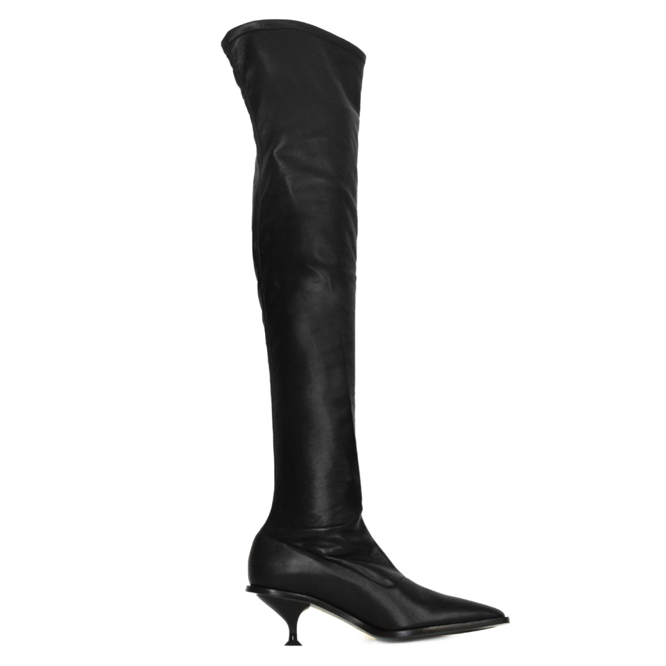 Dolores Tall Boot Black Harley Stretch  "SALE ITEM" Reg Price $600