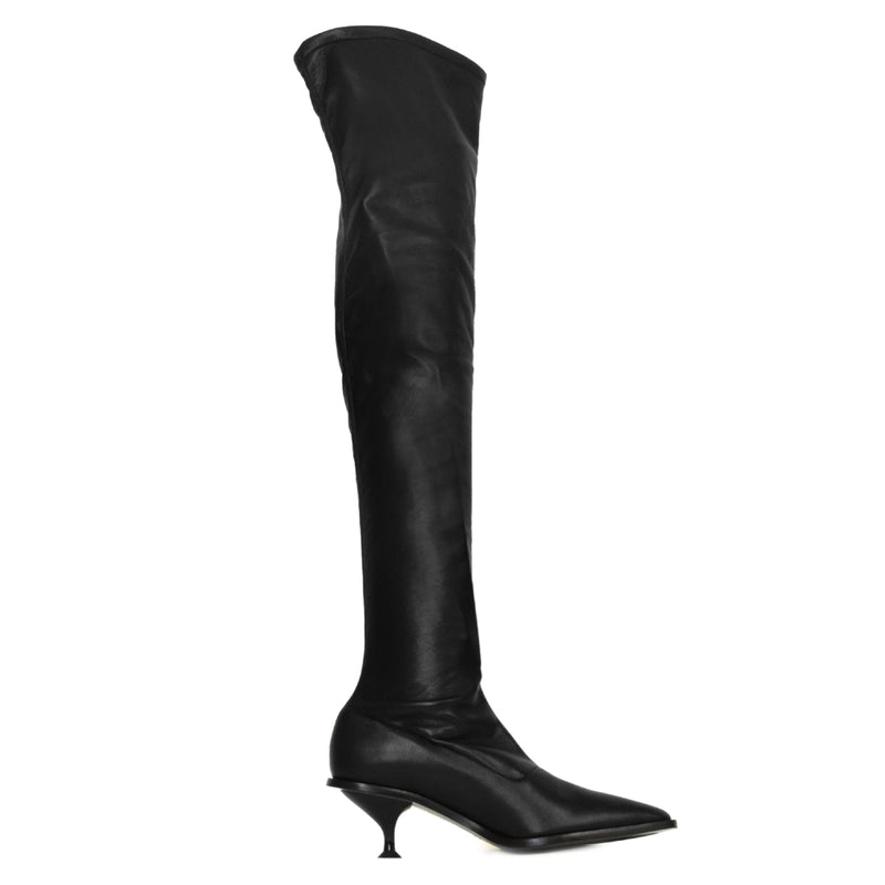 Dolores Tall Boot Black Harley Stretch