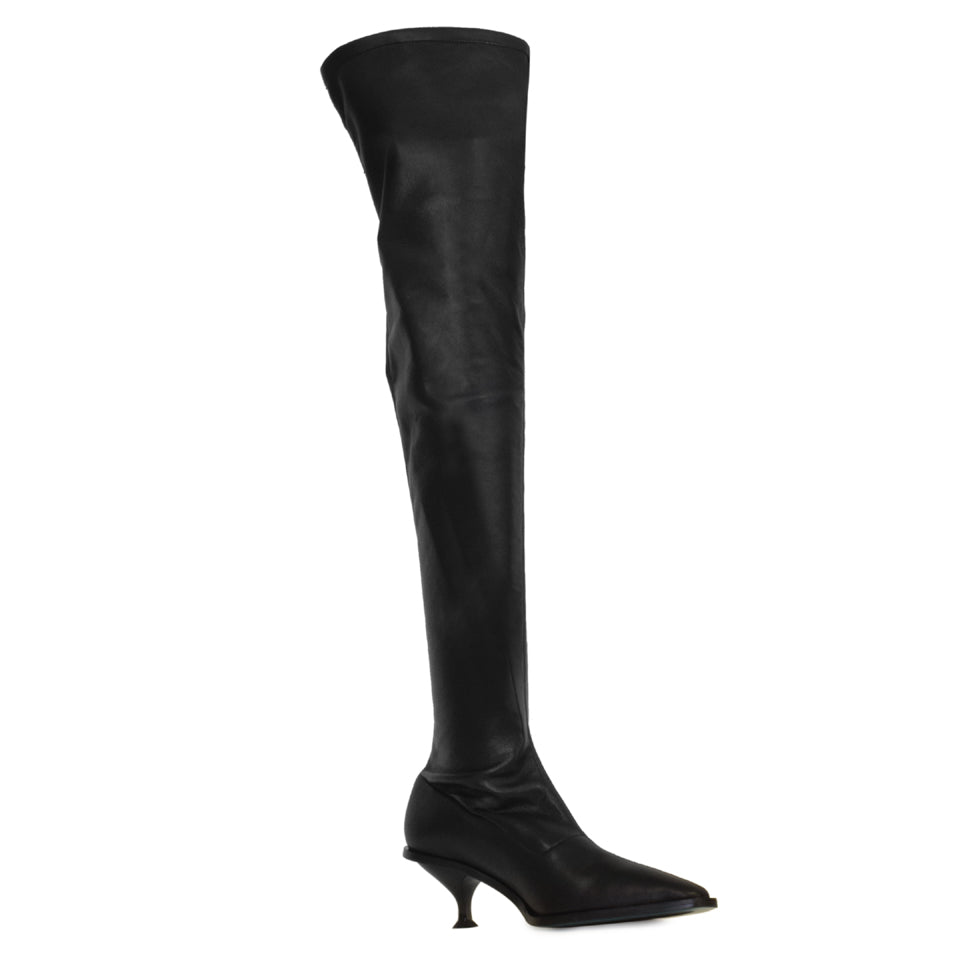 Dolores Tall Boot Black Harley Stretch