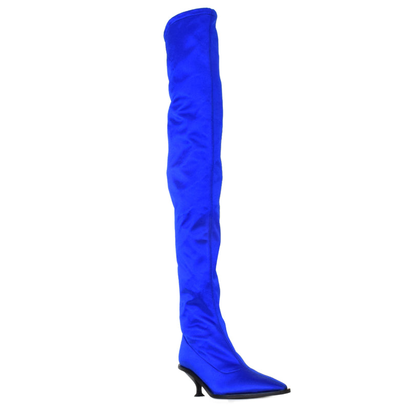 Dolores Tall Boot Royal Raso Strtch
