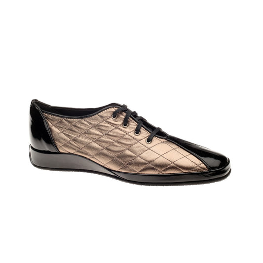 ESSE in Pewter Nappa/Black Patent *SALE ITEM* ORIGINAL PRICE: $218