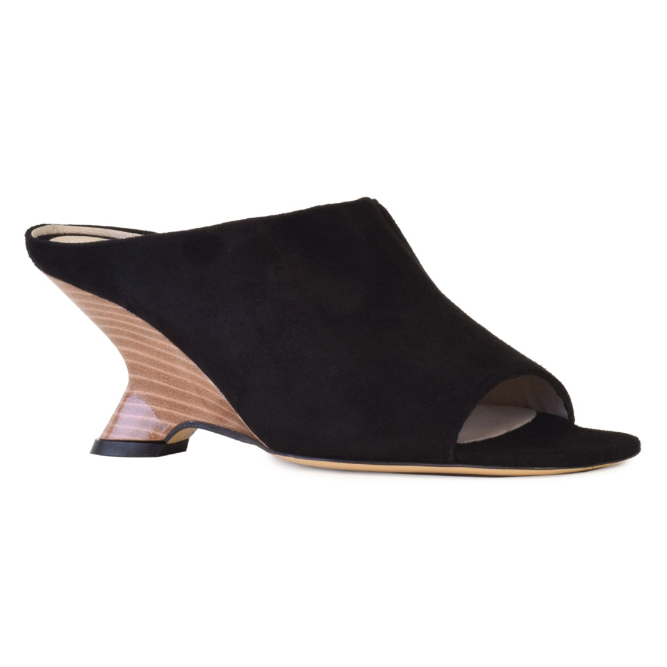 Flipper Slide in Black Cashmere