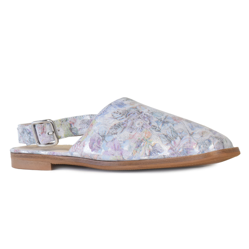 Gelso Flat Sling in Bianco Hairy