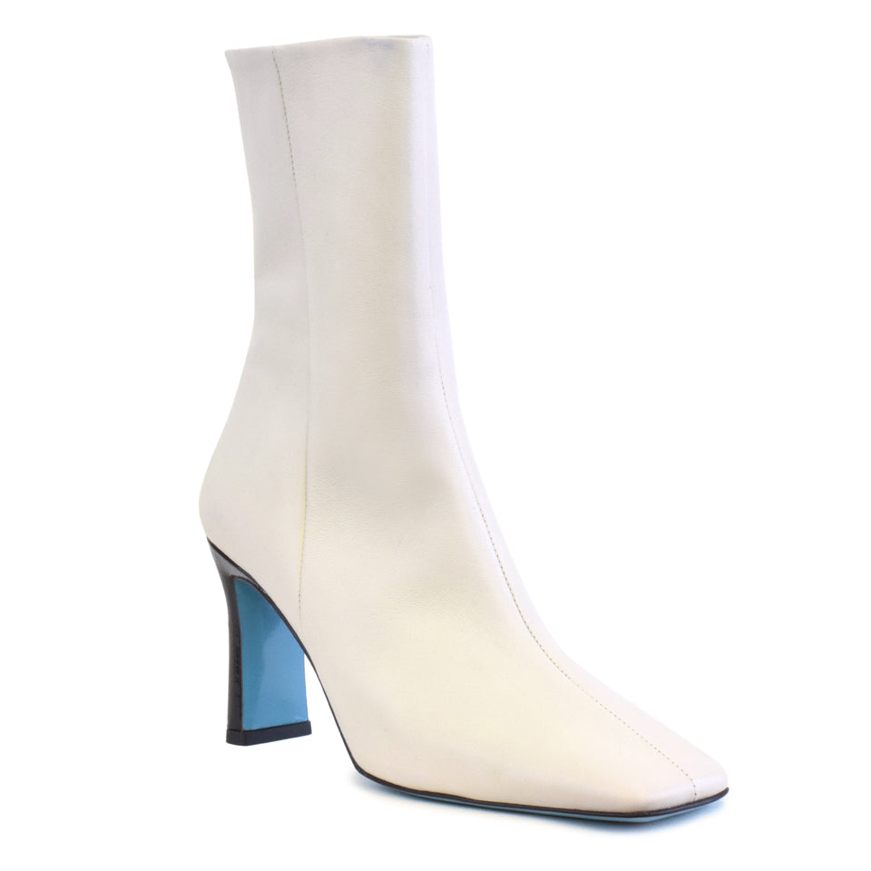 LETTERA in Foam Damascato/Black Vernice heel