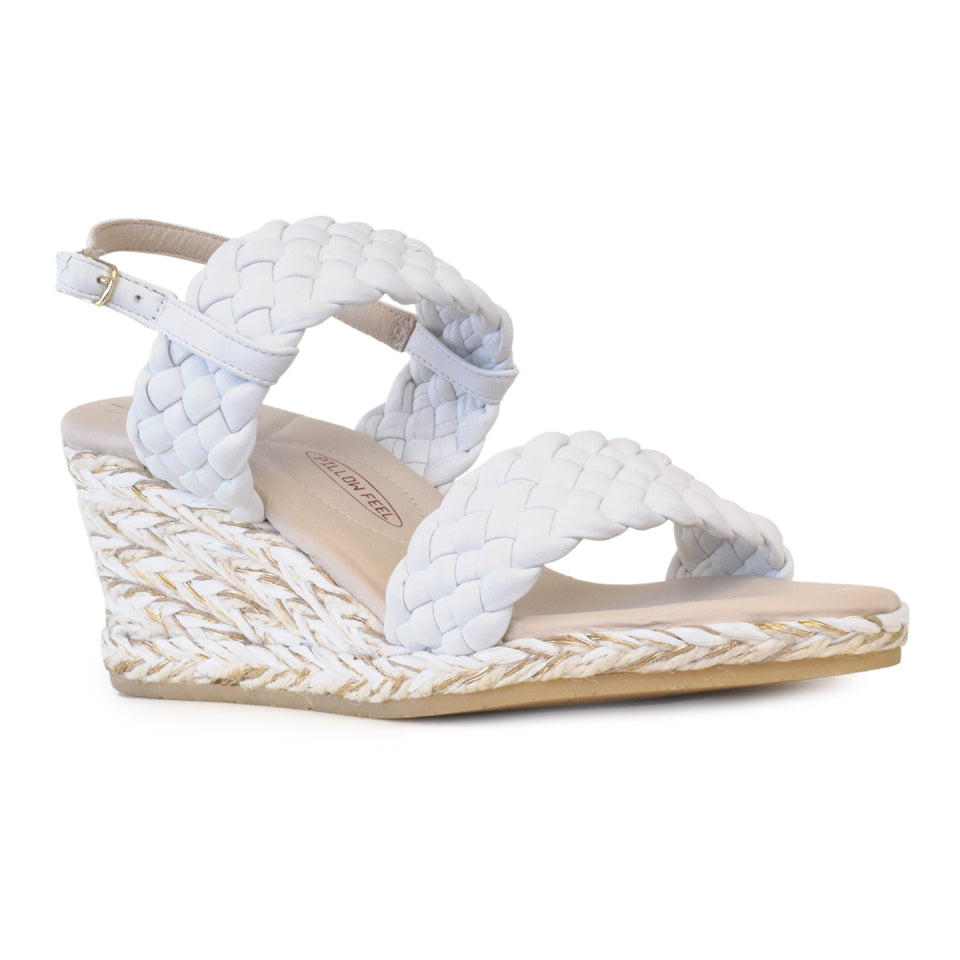 Lady Sandal in White Parmasoft