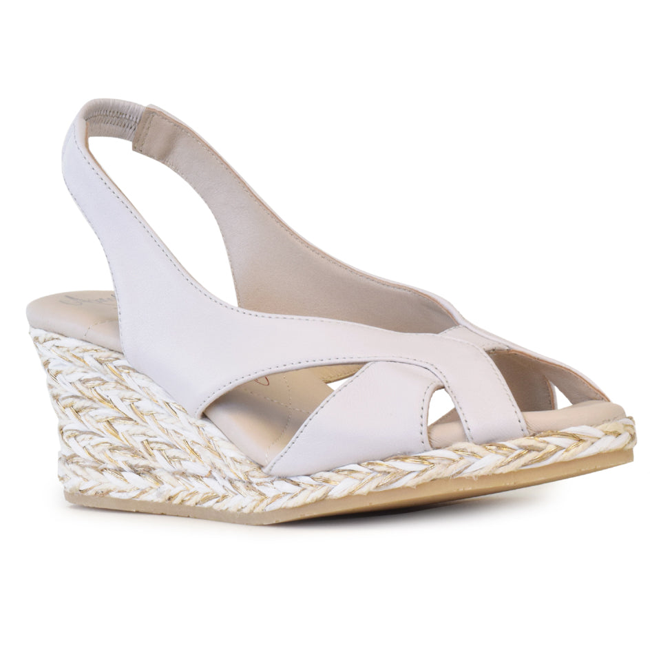 Lolita Wedge Sandal in Tofu Parmasoft