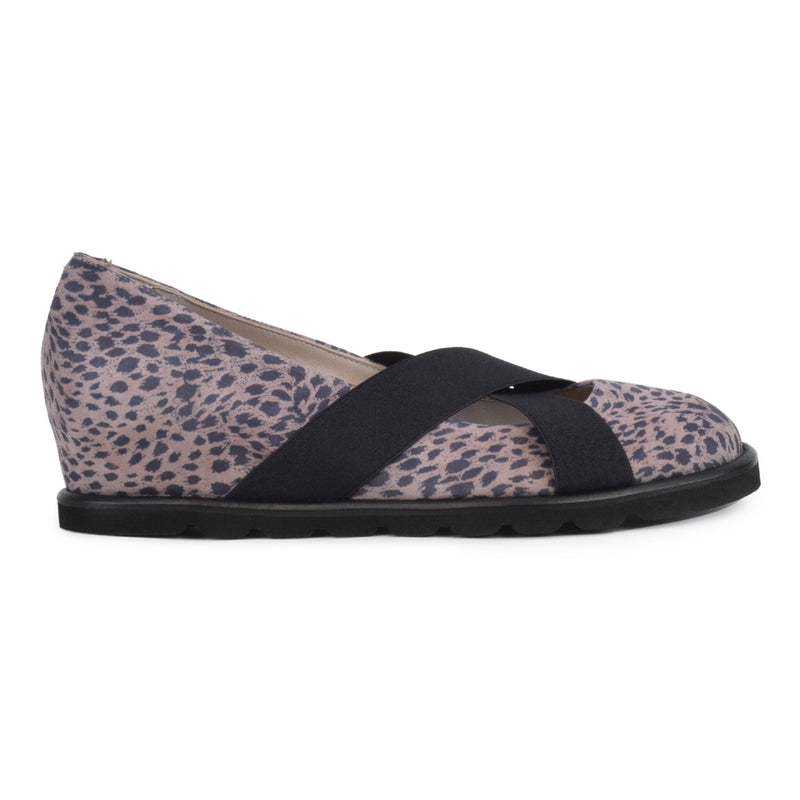 Maggio Cs Wedge Taupe Jaguar Print