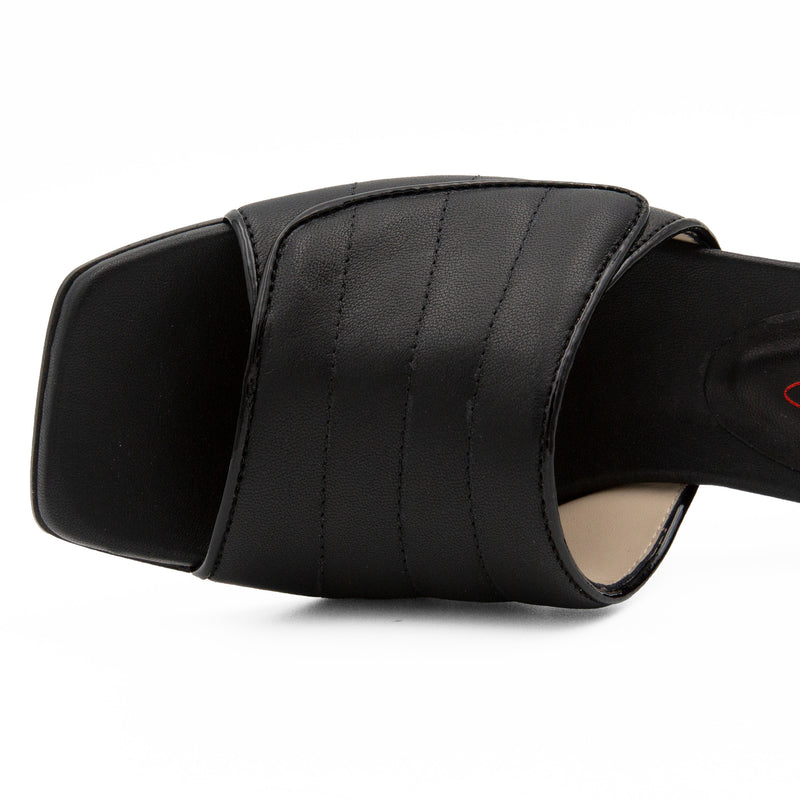 Mango Slide Black Parm/Patent