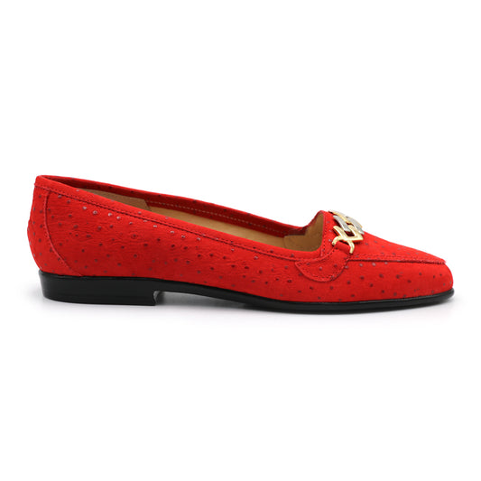 OSTE in Red Ostrich Print *SALE ITEM* ORIGINAL PRICE: $235