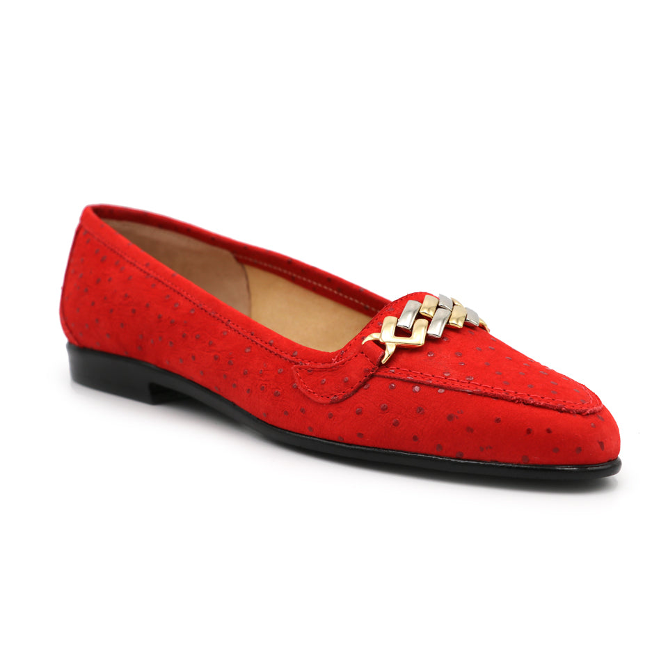 OSTE in Red Ostrich Print *SALE ITEM* ORIGINAL PRICE: $235