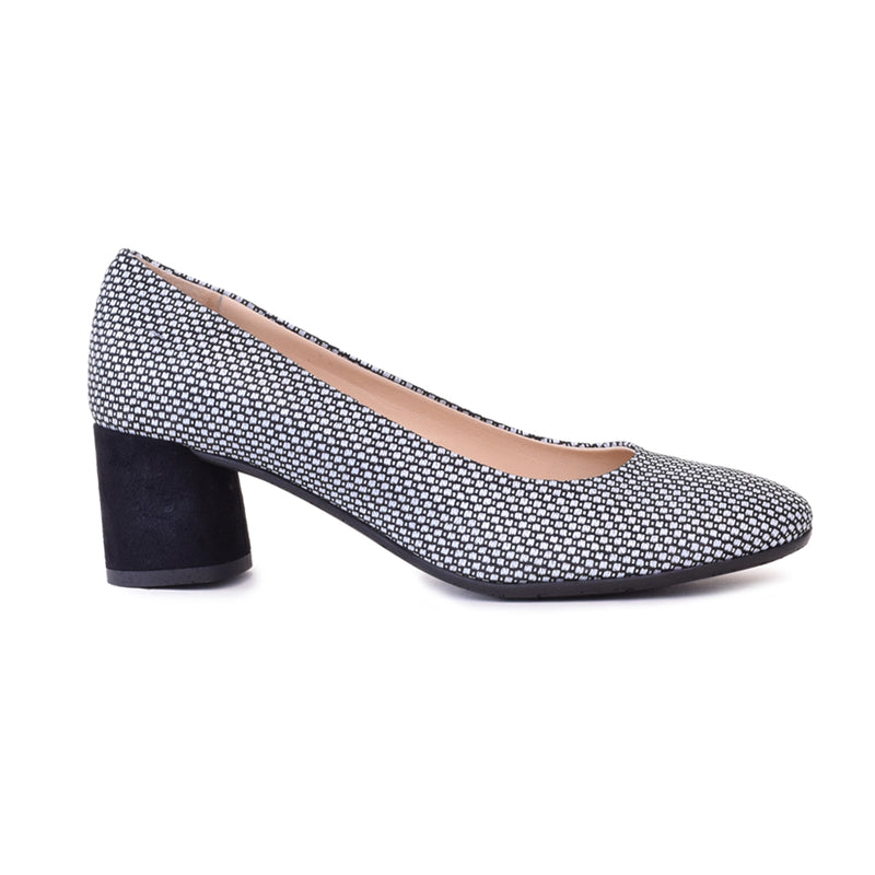 REMOLE in Black & White Toffes/Black Cashmere Heel *SALE ITEM* ORIGINAL PRICE: $240.00