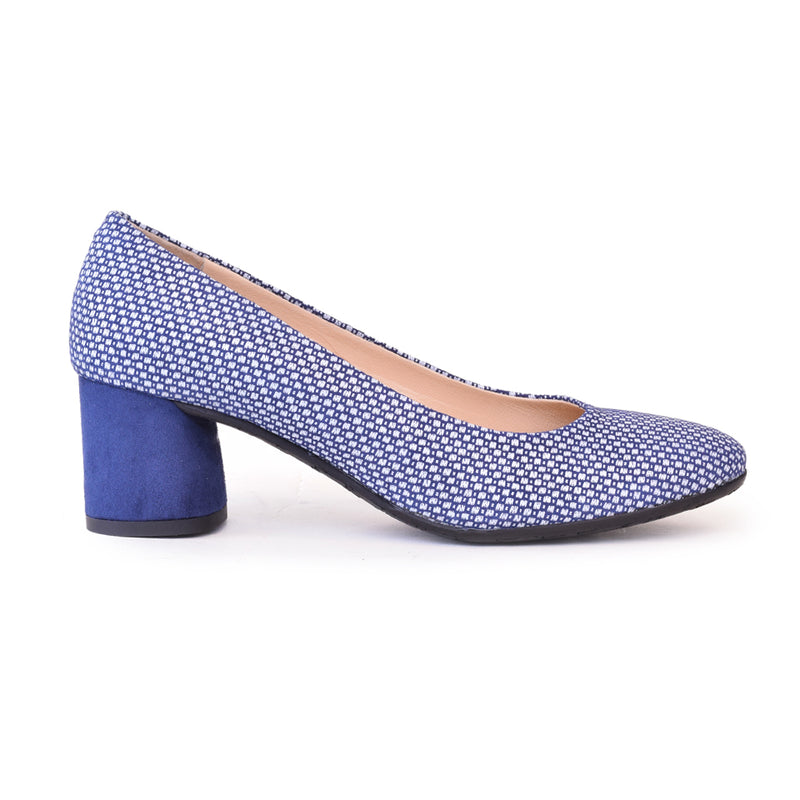 REMOLE in Blue & White Toffes/Notte Cashmere Heel *SALE ITEM* ORIGINAL PRICE: $240.00