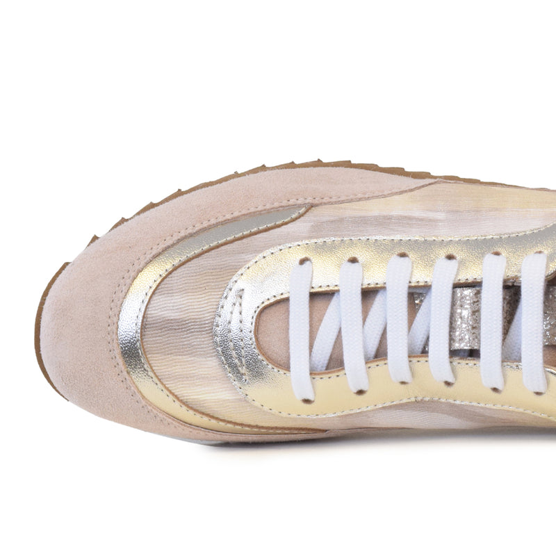 Roberto Laceup in Paglia Nappa Brushed/Sand Cashmere/Platino Palis *SALE ITEM* ORIGINAL PRICE: $280